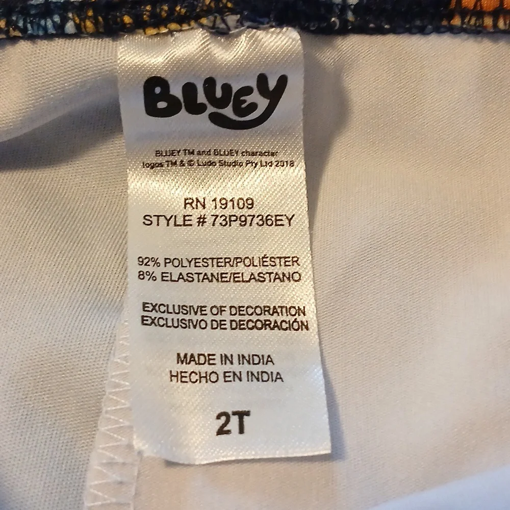 Bluey Girls Polyster Pants 2t